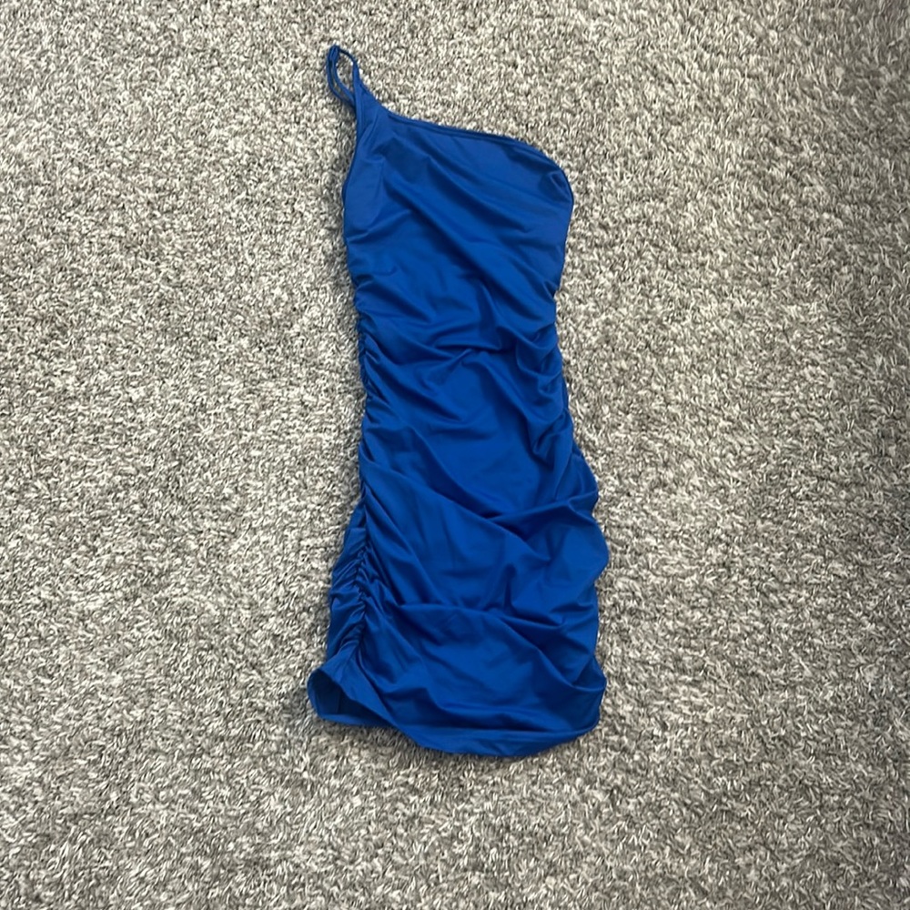 Shein blue one shoulder dress size XS